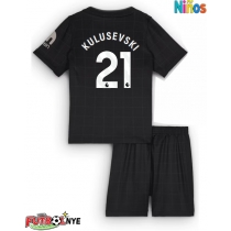 Camiseta Tottenham Hotspur Dejan Kulusevski #21 Visitante Equipación para niños 2025-26 manga corta (+ pantalones cortos)